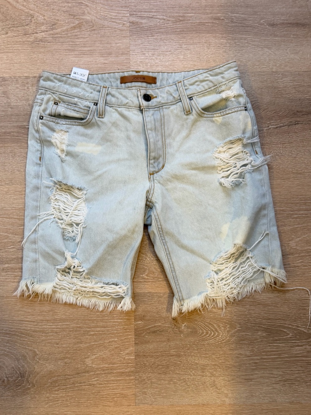 Joe's Jeans Light Blue Distressed Denim Shorts - Men's